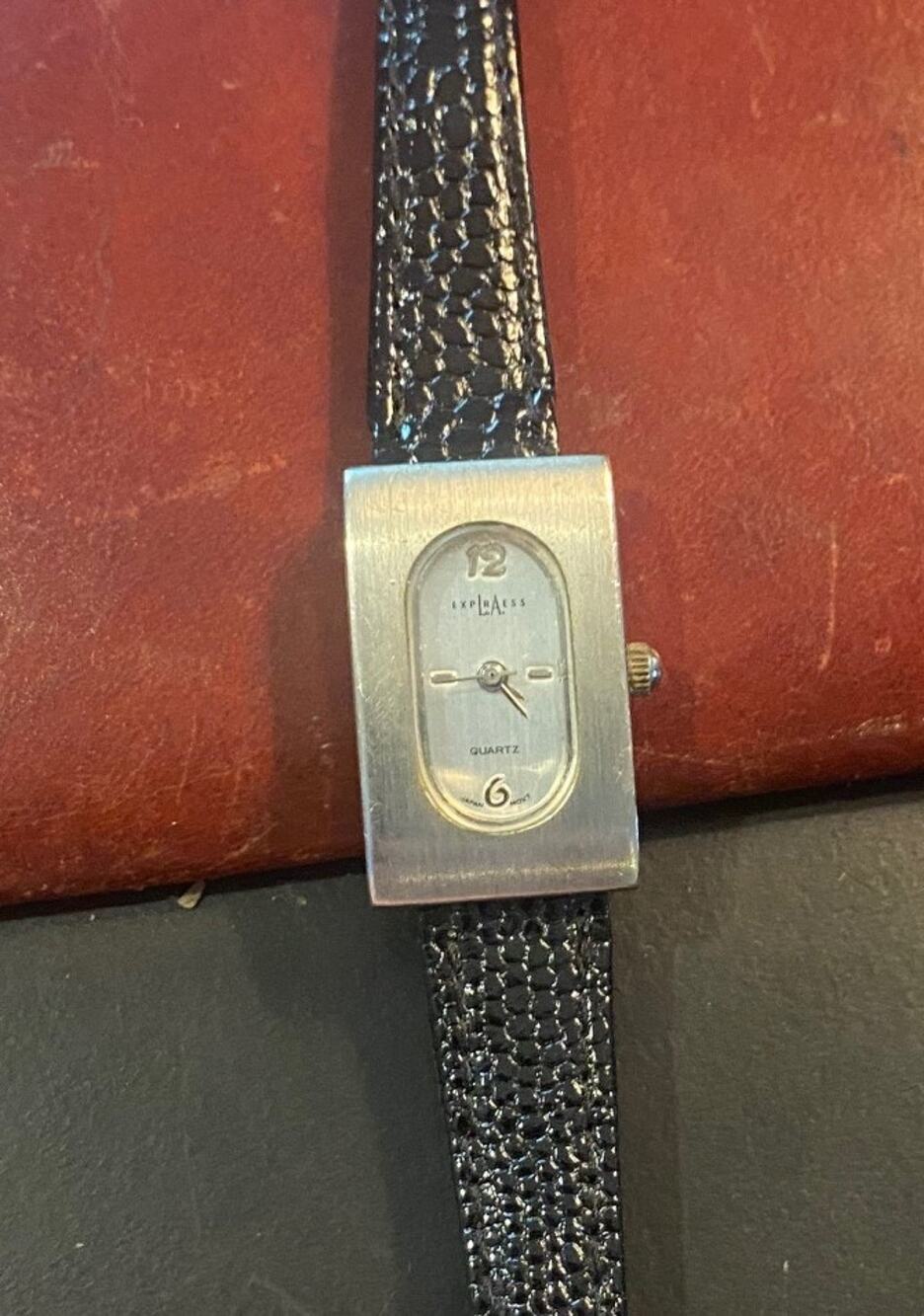 Women's 17mm Brushed Metal Tone LA Exoress Watch, LAX 1301